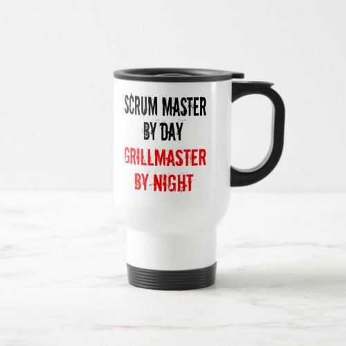 Scrum Master Grillmaster Joke Travel Mug