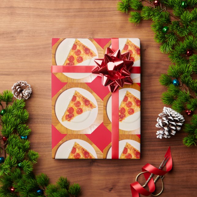 Scrummy Pizza Pepperoni Cheese 4Joey Wrapping Paper (Holiday Gift)