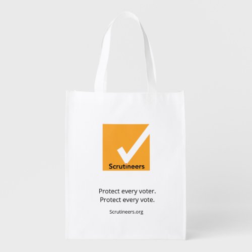 Scrutineers Protect Every Vote Grocery Bag