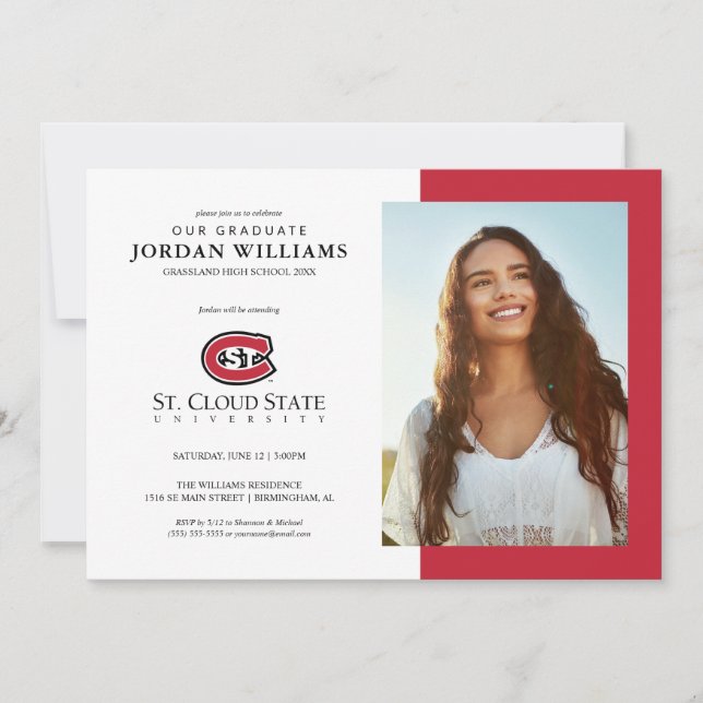 SCSU Athletic C-Logo | Classic Serif Text Announcement (Front)