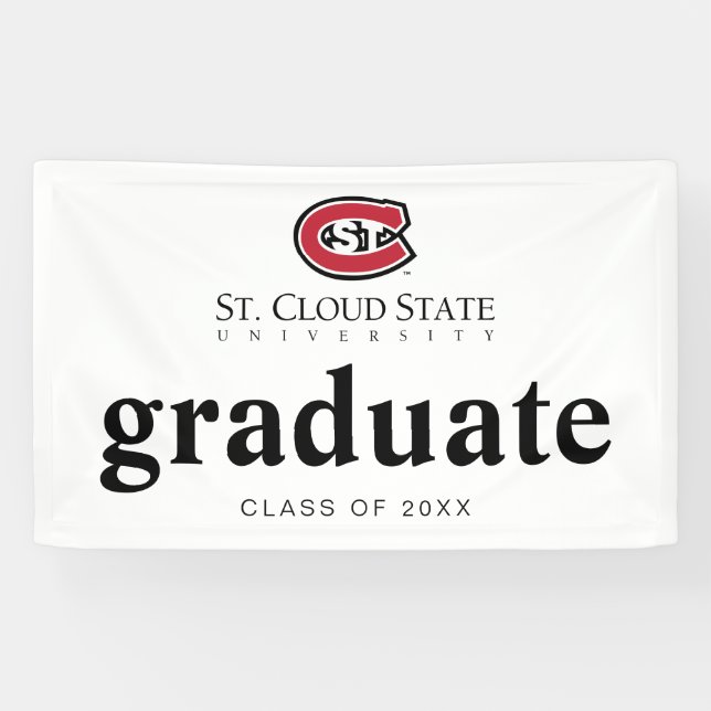 SCSU Athletic C-Logo | Classic Serif Text Banner (Horizontal)