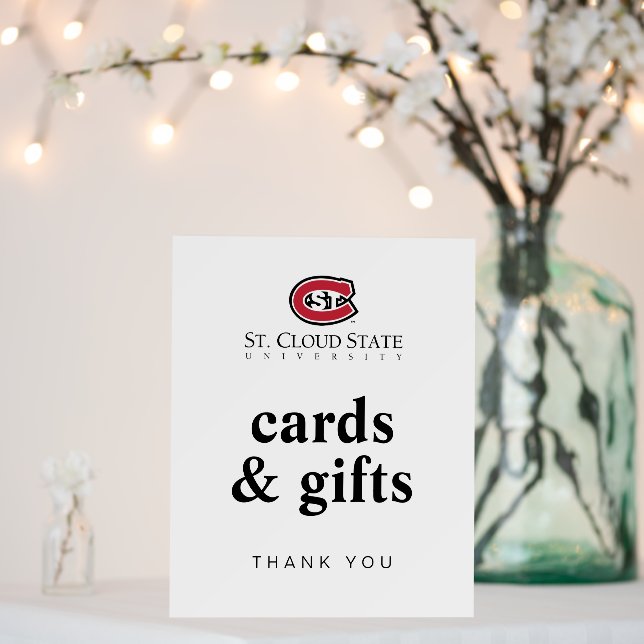 SCSU Athletic C-Logo | Classic Serif Text Foam Board (In Situ (Wedding))