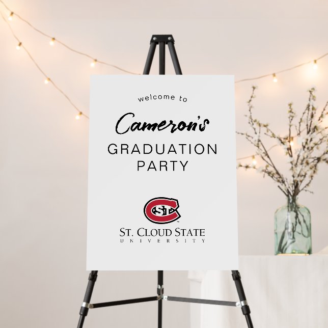 SCSU Athletic C-Logo | Classic Serif Text Foam Board (In Situ (Stand))