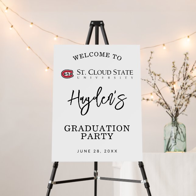 SCSU Athletic C-Logo | Classic Serif Text Foam Board (In Situ (Stand))