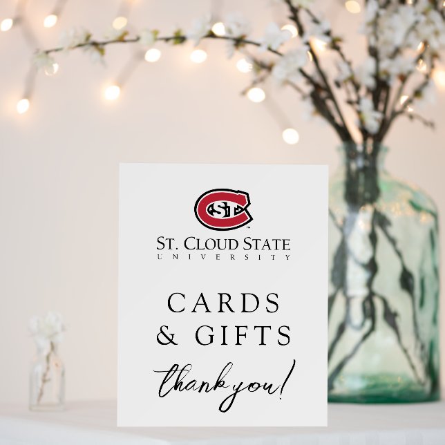 SCSU Athletic C-Logo | Classic Serif Text Foam Board (In Situ (Wedding))