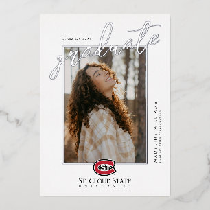 SCSU Athletic C-Logo Classic Serif Text Foil Invitation