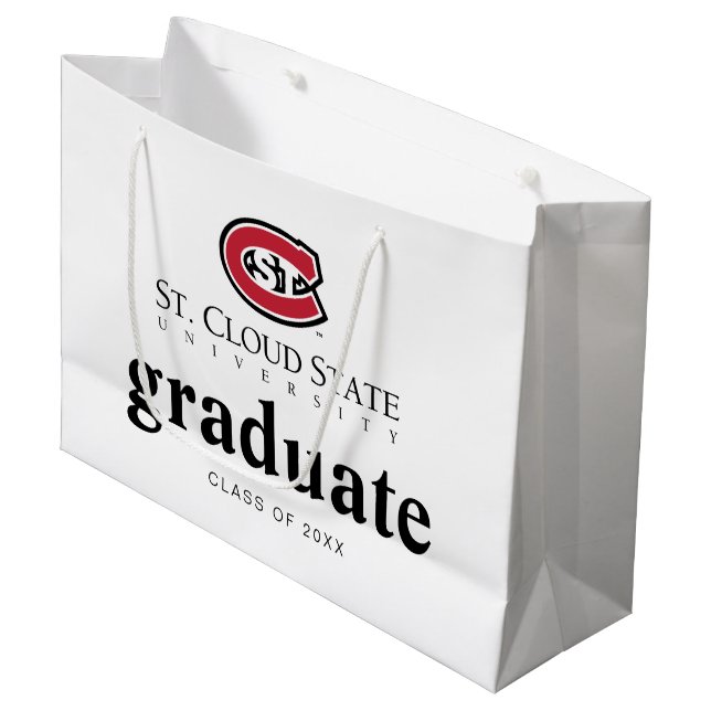SCSU Athletic C-Logo | Classic Serif Text Large Gift Bag (Front Angled)