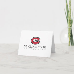 SCSU Athletic C-Logo Classic Serif Text Letterpress Thank You Card
