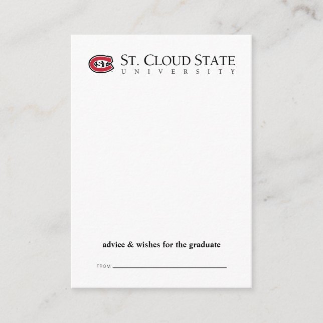 SCSU Athletic C-Logo | Classic Serif Text Note Card (Front)