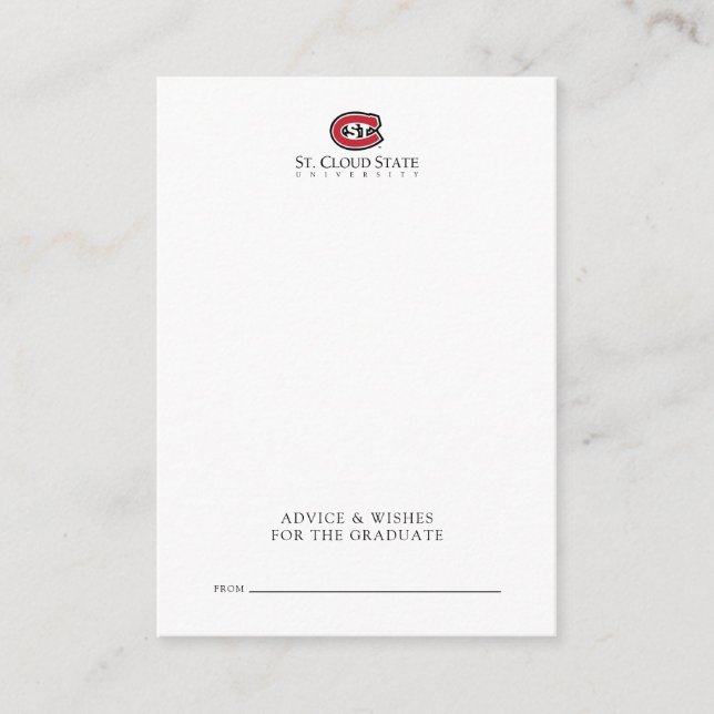 SCSU Athletic C-Logo | Classic Serif Text Note Card (Front)