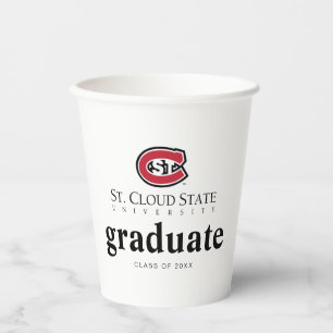 SCSU Athletic C-Logo Classic Serif Text Paper Cups