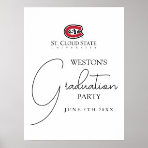 SCSU Athletic C-Logo   Classic Serif Text Poster