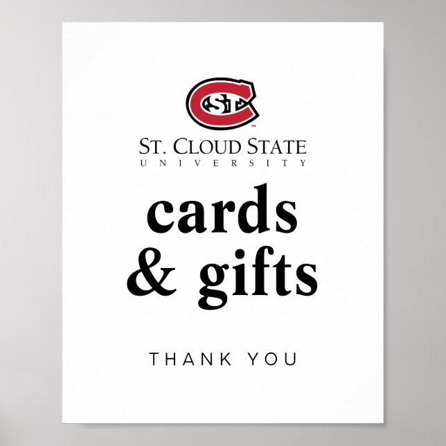 SCSU Athletic C-Logo | Classic Serif Text Poster (Front)
