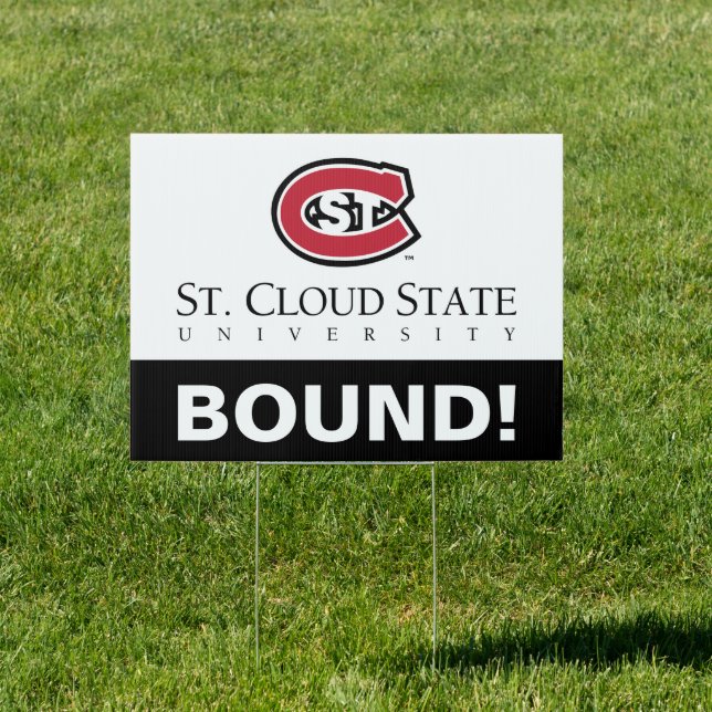 SCSU Athletic C-Logo | Classic Serif Text Sign (Insitu)