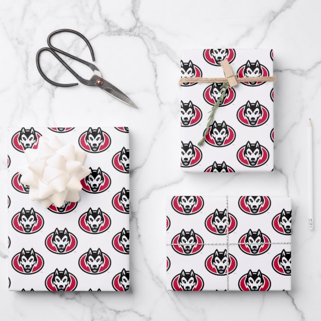 SCSU Huskies Wrapping Paper Sheets (Front)
