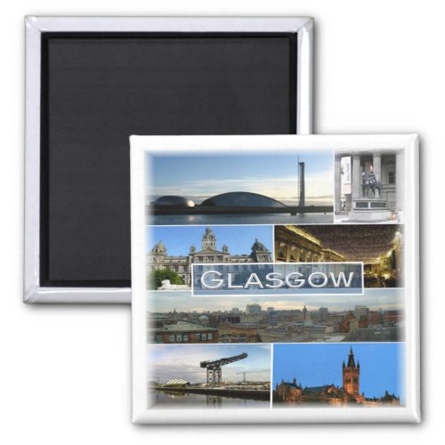 SCT007 GLASGOW Scotland Fridge Magnet