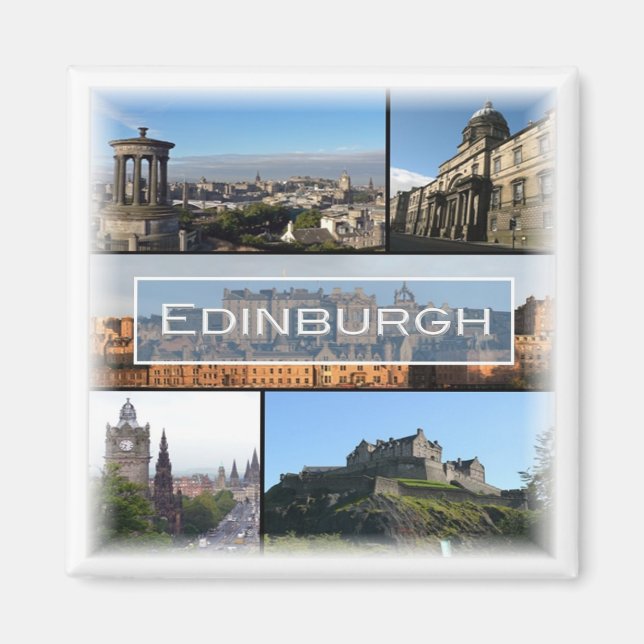 SCT010 EDINBURGH, Scotland, Fridge Magnet (Front)