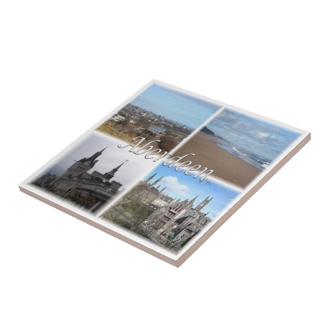 SCT016 ABERDEEN, Scotland, Ceramic Tile (Side)