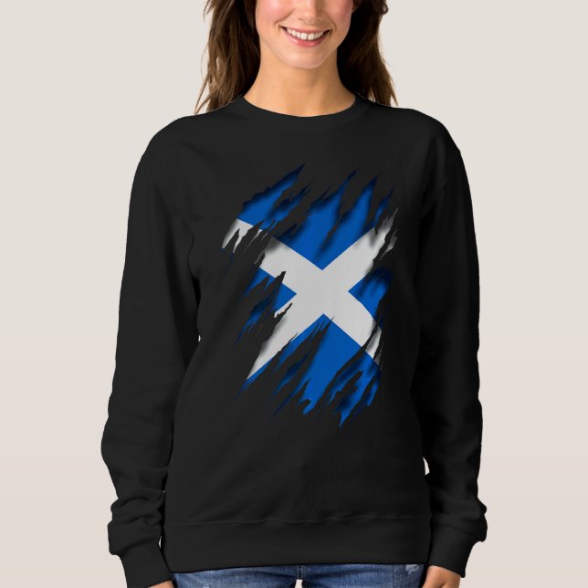 Sct Saltire Scottish Scotland Flag Sweatshirt (Front)