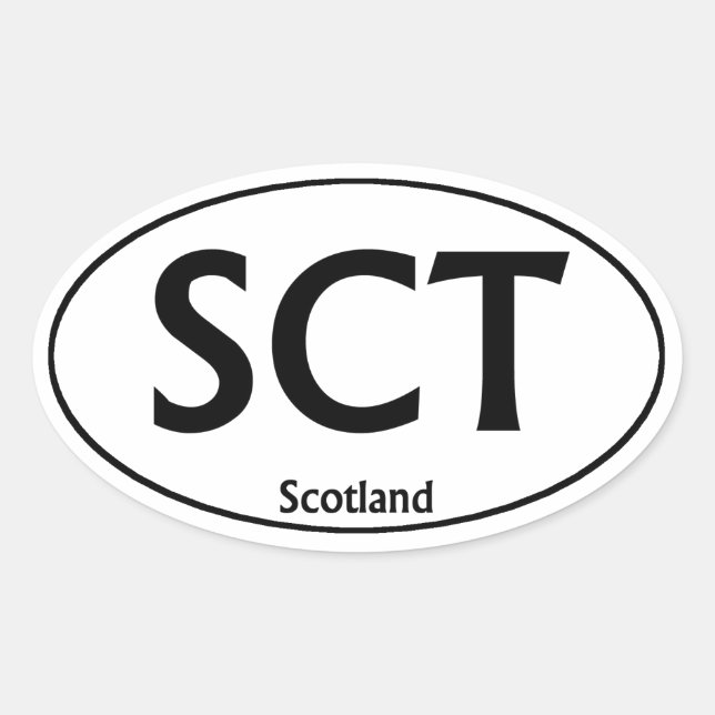 SCT Scotland Oval Bumper Sticker (Front)