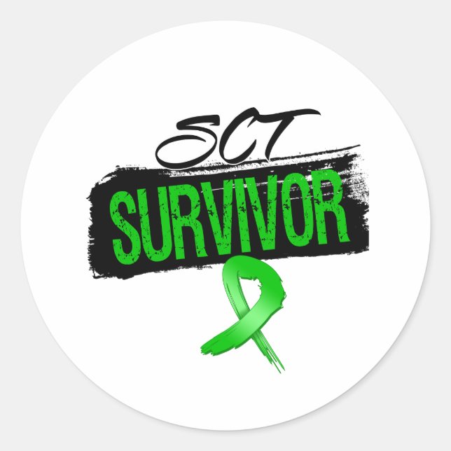 SCT Stem Cell Transplant Survivor Classic Round Sticker (Front)