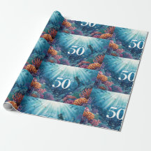 Scuba 50th birthday underwater birthday card 