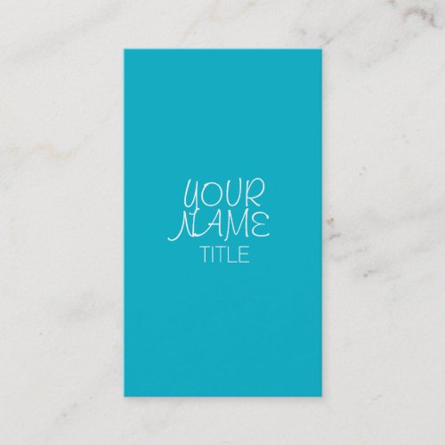 Scuba Blue Freehand Simple Business Card