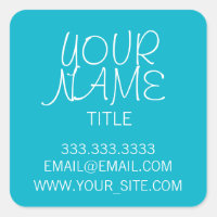 Scuba Blue Freehand Simple