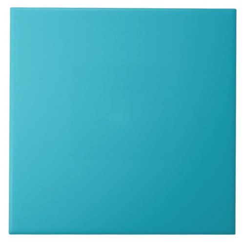 Scuba Blue Teal Trend Color Background Ceramic Tile