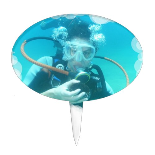 Scuba Bubbles Cake Topper