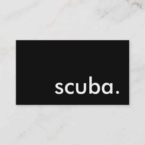 scuba business card