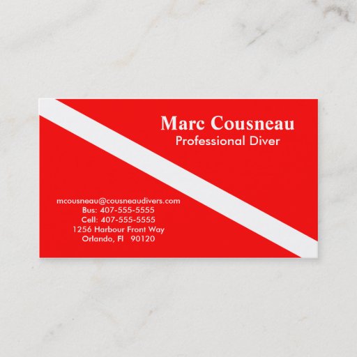 Customizable Scuba Business - Personal Card Business Card Template
