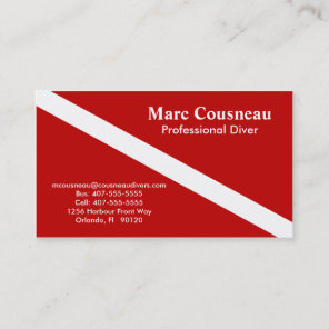 Scuba Business - Personal Card - Dark Red
