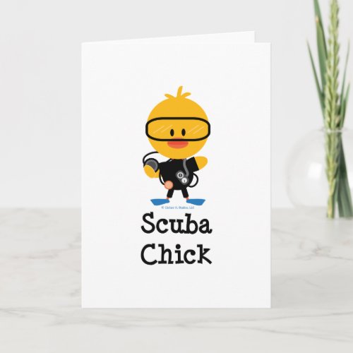 Scuba Chick Greeting Card
