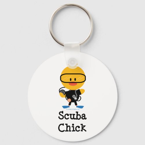 Scuba Chick Keychain