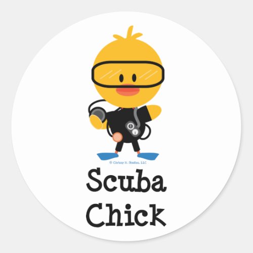 Scuba Chick Stickers