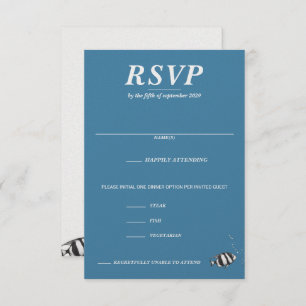 Scuba Couple Food Choices RSVP Card