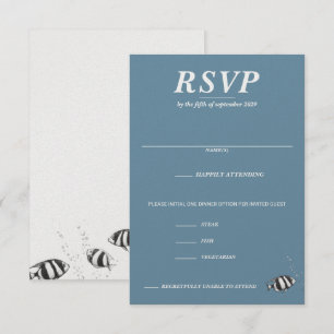 Scuba Couple Food Choices RSVP Card