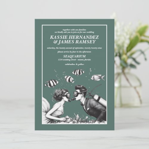 Scuba Couple Wedding Invitation