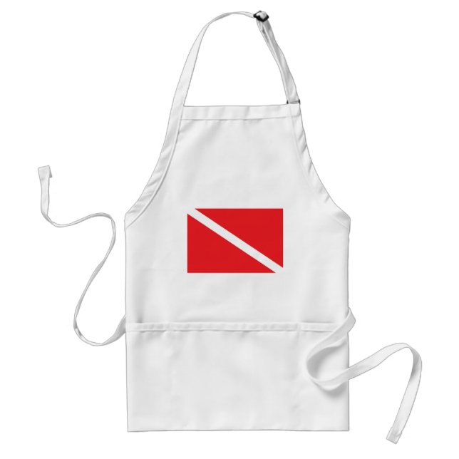 SCUBA Dive Flag Adult Apron (Front)