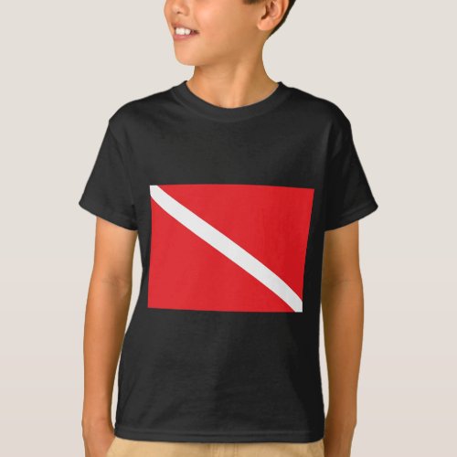 SCUBA Dive Flag Kids Dark T_Shirt