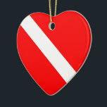 Scuba Dive Flag Ornament<br><div class="desc">Not just for Christmas,  our Scuba Diving and inspirational ornaments make great gifts for all your scuba diving family and friends.</div>