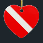 Scuba Dive Flag Ornament<br><div class="desc">Not just for Christmas,  our Scuba Diving and inspirational ornaments make great gifts for all your scuba diving family and friends. Put your own special greeting on the back,  or change a greeting on the front. Just click he customize button when ordering.</div>