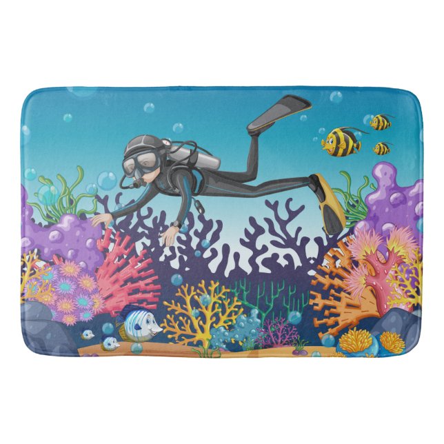 Scuba Diver bath mats (Front)