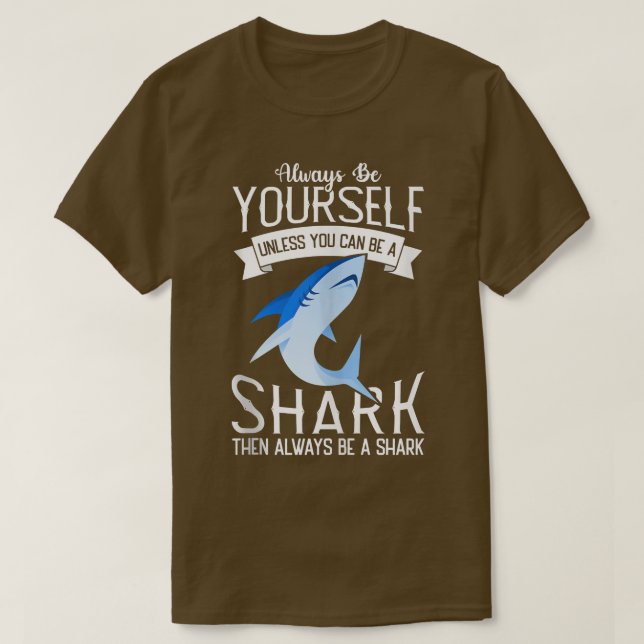 Scuba Diver Be A Shark Funny Week Of Sharks Event  T-Shirt (Design Front)