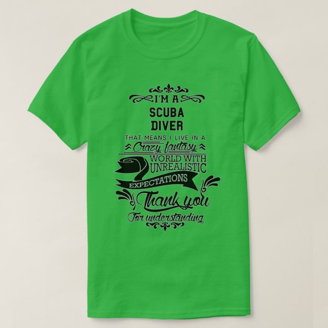 Scuba Diver Birthday Christmas GiftPresent T-Shirt (Design Front)