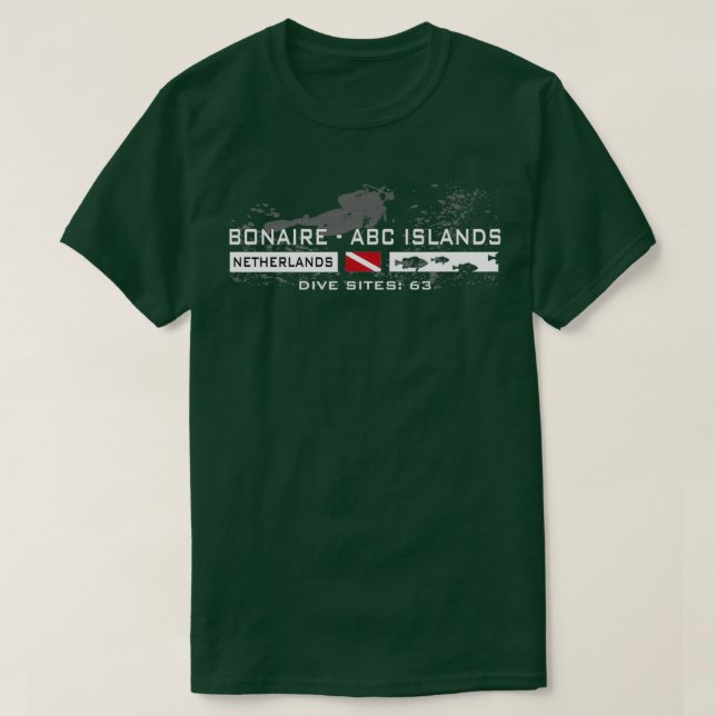 Scuba diver Bonaire ABC islands netherlands T-Shirt (Design Front)