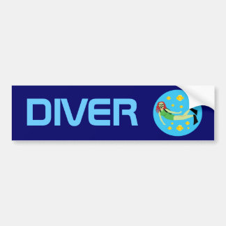 Scuba Diver Bumper Sticker