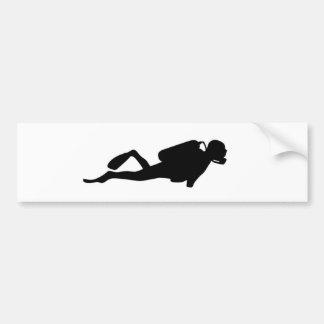 Scuba diver bumper sticker