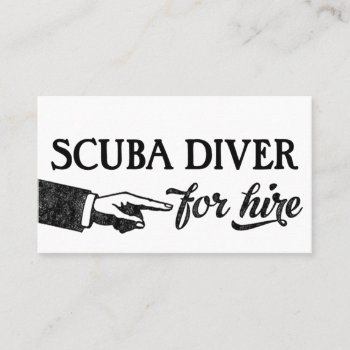 Scuba Diver Business Cards - Cool Vintage by NeatBusinessCards at Zazzle